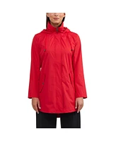 Ellen Tracy Women's Hi-Lo Hem Coated Rainwear