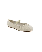 Kenneth Cole Reaction Women's Eimar Imitation Pearl Square Toe Ballet Flats