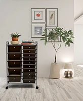 Seville Classics 15-Drawer Organizer Cart