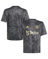 Big Boys adidas Black Manchester United x Stone Roses 2023/24 Pre-Match Top