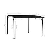 Garden Sunshade Awning 118.1"x118.1"x100.4" Anthracite