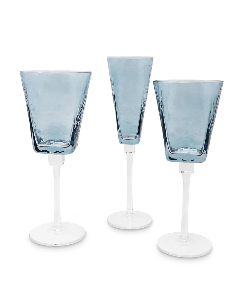 Vivience Hammered Wine Glasses, Set of 6