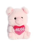 Aurora Mini Hugs Pig Rolly Pet Lovely Plush Toy Pink 5"