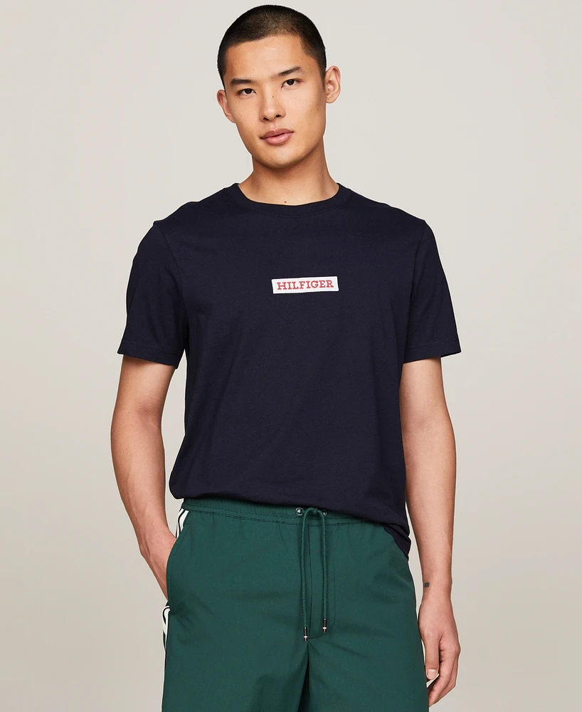 Tommy Hilfiger Men's Monotype Box Logo Short Sleeve Crewneck T-Shirt