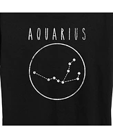 Hybrid Apparel Trendy Plus Astrology Aquarius Graphic T-shirt