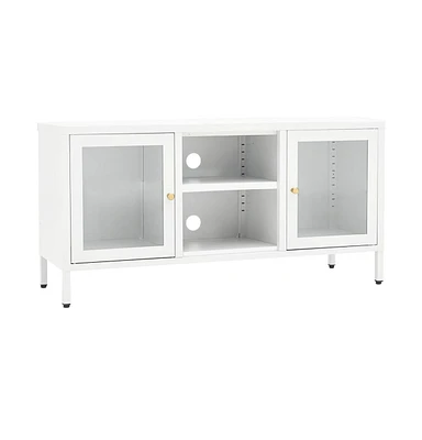 Tv Stand 41.3"x13.8"x20.5" Steel and Glass