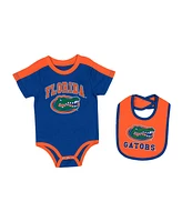 Baby Boys and Girls Colosseum Royal Florida Gators Encore Bodysuit Bib Set