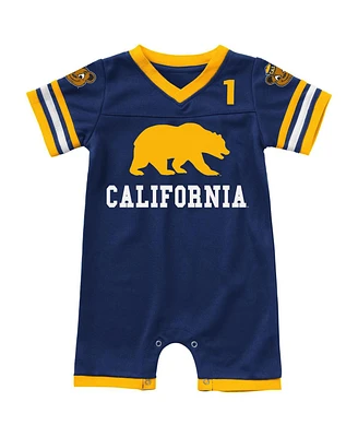 Baby Boys and Girls Colosseum Navy Cal Bears Bumpo Football Logo Romper