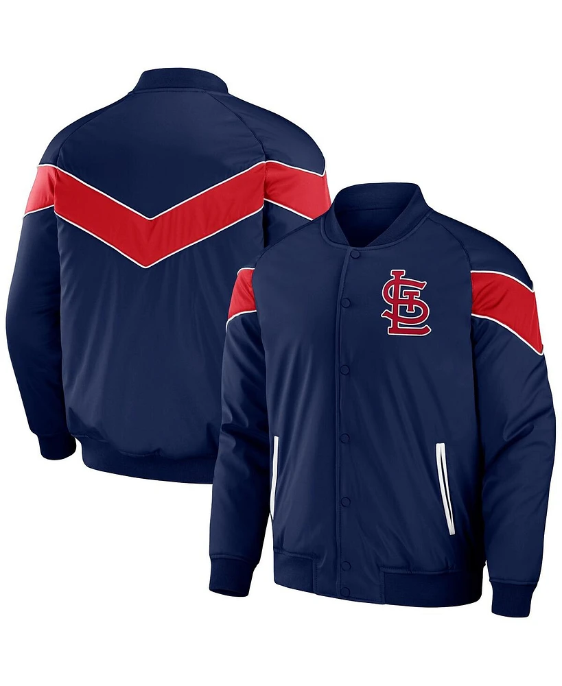 Men's Darius Rucker Collection by Fanatics Navy St. Louis Cardinals Baseball Raglan Full-Snap Jacket