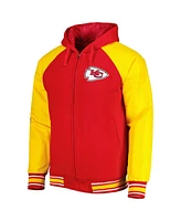 Men's G-iii Sports by Carl Banks Red Kansas City Chiefs Defender Raglan Full-Zip Hoodie Varsity Jacket