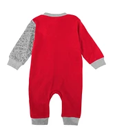 Baby Boys and Girls Scarlet Ohio State Buckeyes Playbook Two-Tone Sleeper