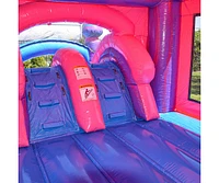 JumpOrange Purplish Commercial Grade Bounce House Water Slide Combo with Pool for Kids and Adults (with Blower), Basketball Hoop, Wet Dry Use, Outdoor