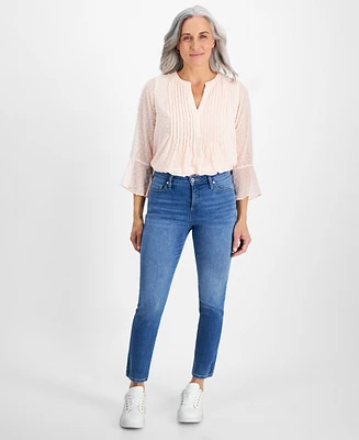 Style & Co Petite Mid Rise Slim Leg Jeans