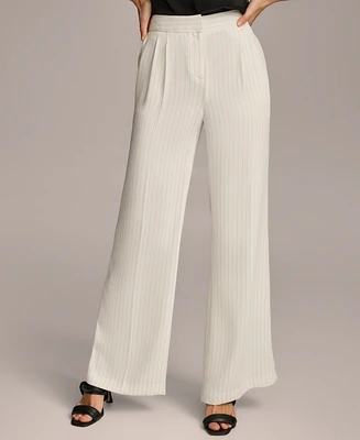 Donna Karan Women's Pinstripe Wide-Leg Pants