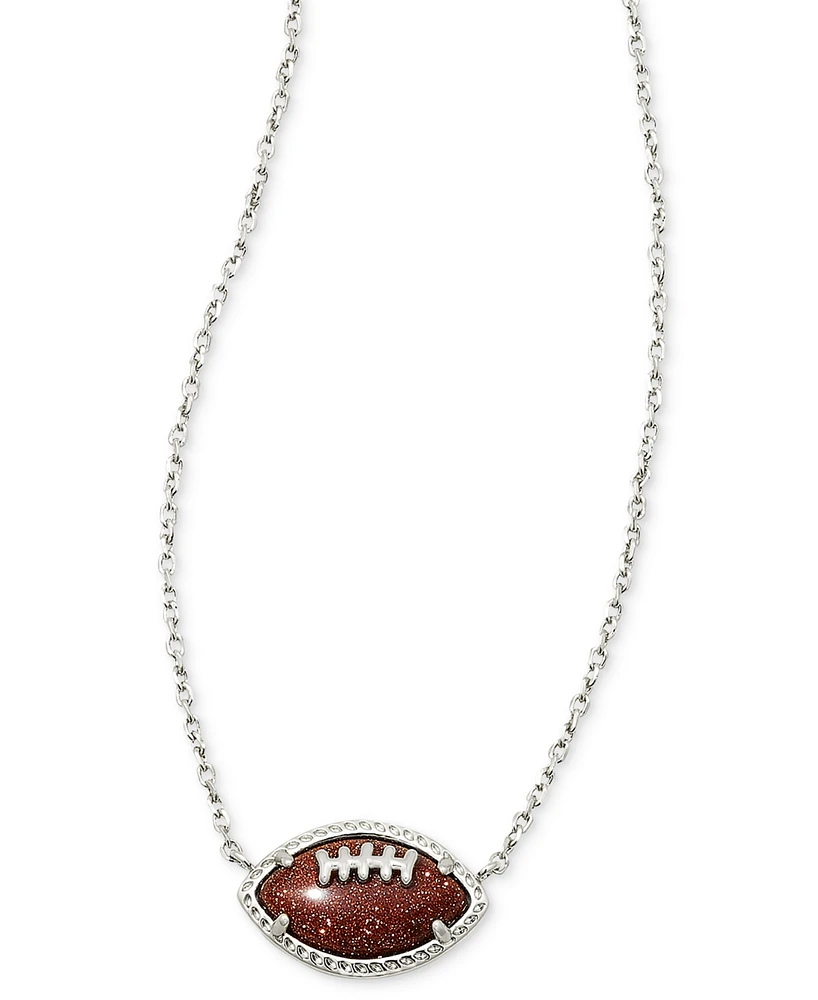 Kendra Scott Goldstone Football 19" Adjustable Pendant Necklace