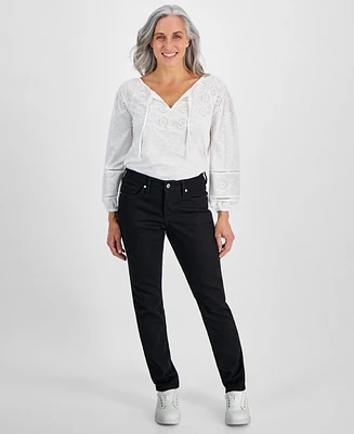 Style & Co Petite Mid Rise Slim Leg Jeans, Created for Macy's