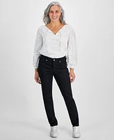 Style & Co Petite Mid Rise Slim Leg Jeans, Created for Macy's