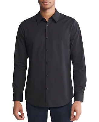 Calvin Klein Men's Slim Fit Long Sleeve Solid Button-Front Shirt