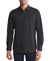 Calvin Klein Men's Slim Fit Long Sleeve Solid Button-Front Shirt