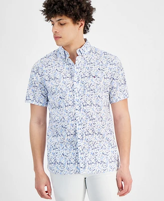 Tommy Hilfiger Men's Floral-Print Short-Sleeve Shirt