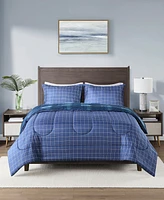 Jla Home Leo 3-Pc Reversible Plaid Comforter Set, Created for Macy's