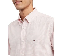 Tommy Hilfiger Men's Textured Short Sleeve Button-Down Shirt