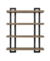 Danya B 4-Tier Floating Bracket Wall Shelf