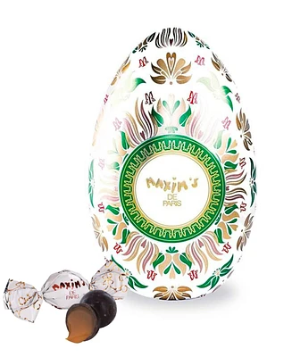 Maxim's De Paris White Egg Tin Dark Chocolate Gift, 2.8 oz
