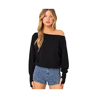 Edikted Women's Off Shoulder Oversized Sweater