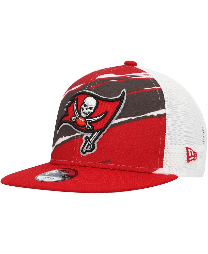 Youth Boys New Era Red Tampa Bay Buccaneers Tear 9FIFTY Snapback Hat