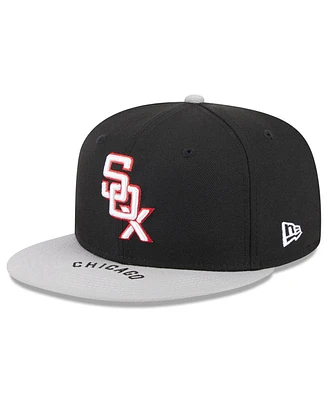 Men's New Era Black, Gray Chicago White Sox On Deck 59FIFTY Fitted Hat