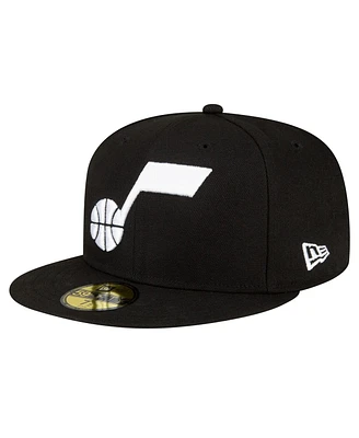 Men's New Era Black Utah Jazz 59FIFTY Fitted Hat