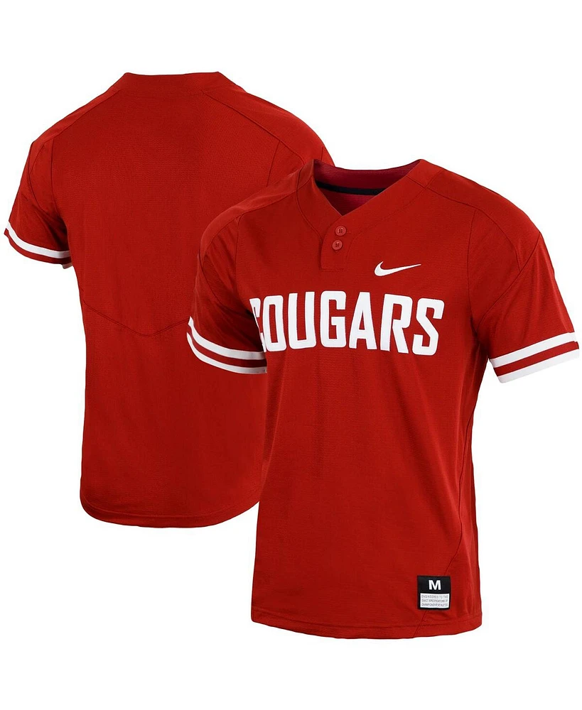 Men's Nike Crimson Washington State Cougars Replica Vapor Elite Two-Button Baseball Jersey