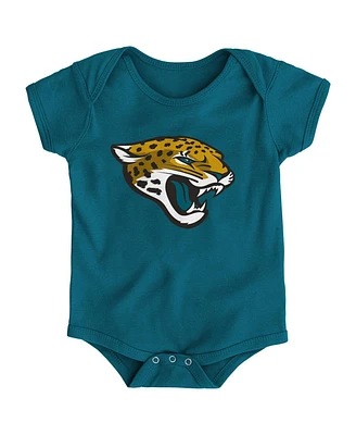 Baby Boys and Girls Teal Jacksonville Jaguars Team Logo Bodysuit
