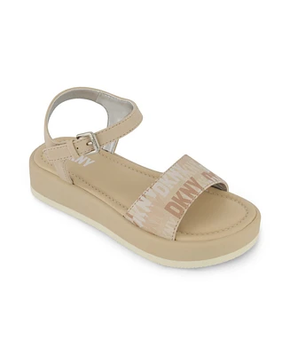 Dkny Little and Big Girls Lottie Marina Logo Sandals