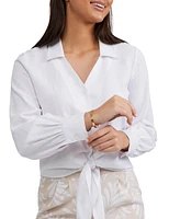 Ellen Tracy Women's Tie Front Shirt