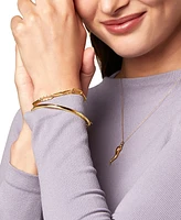 Polished & Textured Paperclip Link Bracelet in 14k Gold