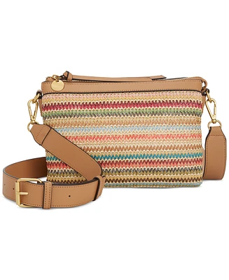 Style & Co East West Small Straw Crossbody, Created for Macy's