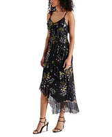 Steve Madden Women's Aida Printed Ruffled Asymmetric-Hem Dress