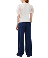 French Connection Women's Rosana Agnes Eyelet-Sleeve Top