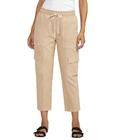 Jag Women's Textured Cargo Cropped Pants