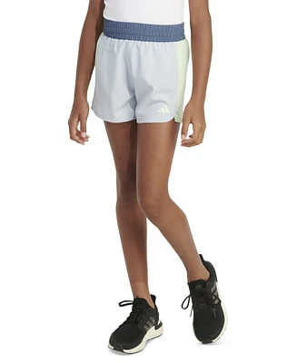 adidas Big Girls Aeroready Colorblocked Woven Pacer Shorts
