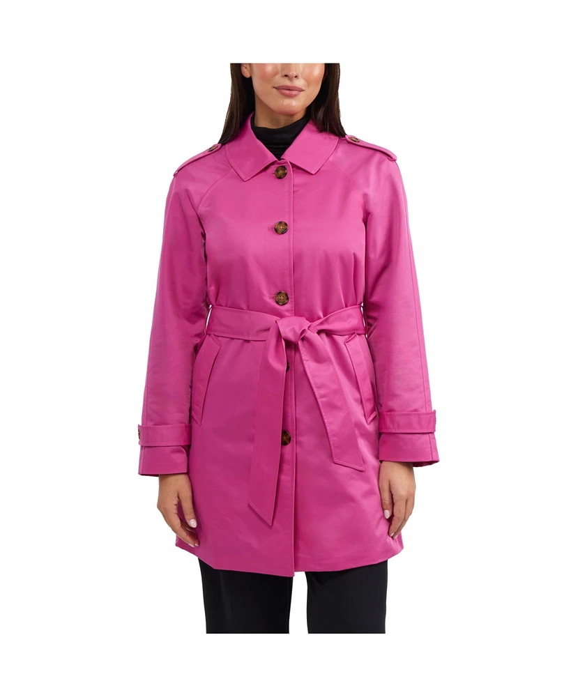 Ellen Tracy Women's Cinched Waist Gillet Trench Coat