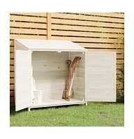 Garden Shed White 40.2"x20.5"x44.1" Solid Wood Fir