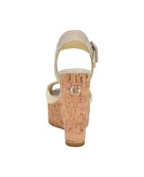 Guess Women's Lyrica One Band Ankle Strap Cork Wedge Sandals