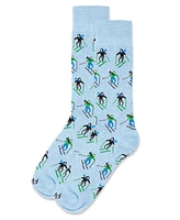 MeMoi Men's Skiers Paradise Novelty Crew Socks