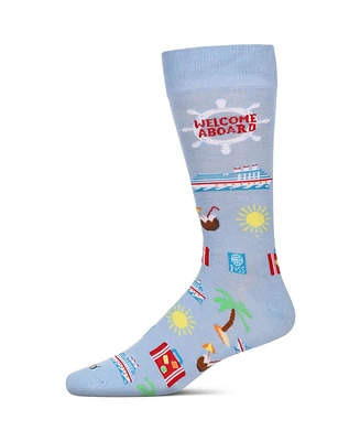 MeMoi Men's Paradise Novelty Crew Socks