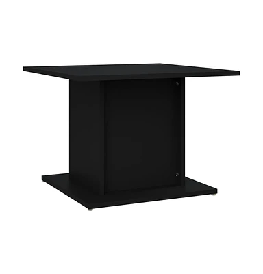 Coffee Table Black 21.9"x21.9"x15.7" Engineered Wood