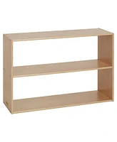 ECR4Kids Streamline 2-Shelf Storage Cabinet, 24in High, Natural