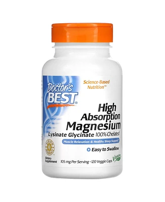 Doctor's Best High Absorption Magnesium, Lysinate Glycinate 100% Chelated, 105 mg per - Assorted Pre